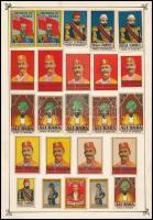 44 db svéd gyufacímke 2 papírlapon (Ali Baba, Radja Stamboel, stb.)