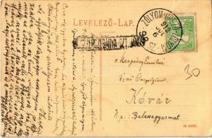 1912 Besztercebánya, Banská Bystrica; + "Zólyom-Brézó-Zólyom 98. sz" (EK)