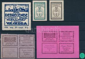 1929-1936 Fogorvosok Egyesülete Debreceni vásár, 2 db Fogorvosok Egyesülete Tudományos nagy gyűlése Szeged és 2 db Magyar Nyomtatvány kiállítás 4-es tömb