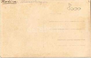 ~1930 Kassa, Kosice; utcakép, villamos Stollwerck és Armada krém reklámmal, bódék Auto Omnia reklámm...