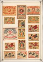 61 db svéd gyufacímke 3 papírlapon (madarak, lovak, stb.)