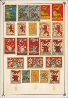 61 db svéd gyufacímke 3 papírlapon (madarak, lovak, stb.)