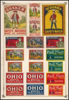 58 db svéd gyufacímke 3 papírlapon