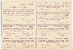 Nagykőrös 1906. "A Téglagyár és Kereskedelmi Részvénytársaság" névre szóló részvénye 100K-...