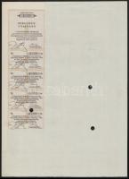 Nagykőrös 1926. "Nagykőrösi Népbank" részvénye 50P-ről, szelvényekkel, szárazpecséttel, ly...