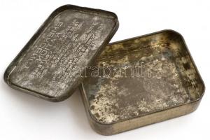 "Emergency ration" feliratú fém doboz, 11×8×2,5 cm