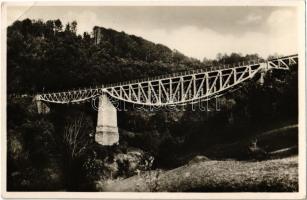 Kisszolyva, Szkotárszke, Skotarska; Podk. Rus. Most na polské hranici u Skotárského prusmyku / vasúti híd, viadukt / railway bridge, viaduct (EK)