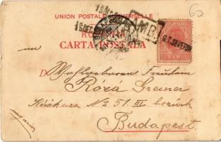 1901 Salutari din Romania. Librariei Storck 951. / Greetings from Romania! folklore litho art postca...