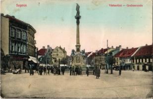 Sopron, Várkerület, Varga József üzlete, Mária oszlop (fl)