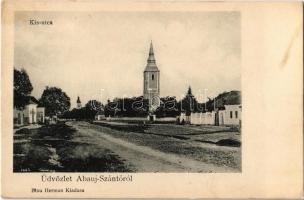 1912 Abaújszántó, Kis utca, Református templom. Kiadja Blau Herman (EK)