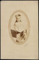 1916 Női ovális portrék, 2 db jelzett fotó, 37×24 cm