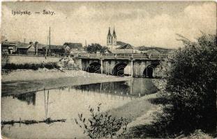 1938 Ipolyság, Sahy; híd, templom. Kiadja Neumann / bridge, church (EK)
