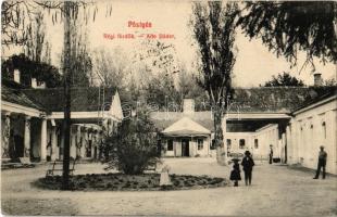 1912 Pöstyén, Pistyan, Piestany; Régi fürdők, létra. Kiadja Kaiser Ede 278. / Alte Bäder / spa, old bathing houses, ladder (EK)