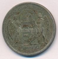1930. 5P Ag "Horthy jobbra" T:3 patina Adamo P8
