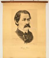 cca 1890 Arany János. Litográfia, papír, felcsavarva, 40×30 cm