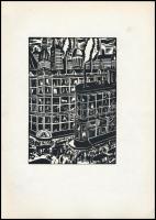 Frans Masereel (1889-1972): 5 db fametszet, papír, jelzettek a metszeten, 16×11 cm