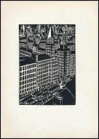 Frans Masereel (1889-1972): 5 db fametszet, papír, jelzettek a metszeten, 16×11 cm