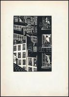 Frans Masereel (1889-1972): 5 db fametszet, papír, jelzettek a metszeten, 16×11 cm