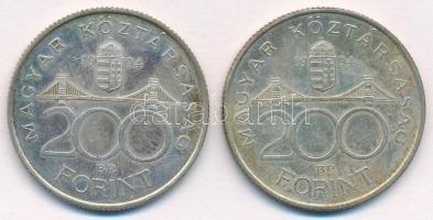 1994. 200Ft Ag "Deák" (2x) T:1,1- patina Adamo F13.1