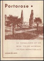 1935 Portorose, német nyelvű fényképes prospektus, 16p