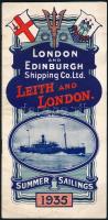 1935 London and Edinburgh Shipping Co. Ltd., hajótársaság fényképes prospektusa, angol nyelven