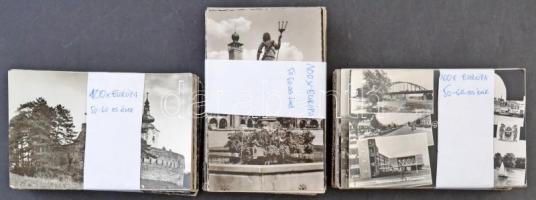 Kb. 300 db MODERN fekete-fehér európai városképes lap az 1950-es és 60-as évekből / Cca. 300 modern black and white European town-view postcards from the 50s and 60s