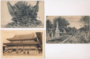 6 db RÉGI ázsiai képeslap: Észak-Korea, Kína, Ceylon /  6 pre-1945 Asian postcards: North-Korea, Chi...