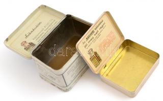 2 db Alucol fém gyógyszeres doboz, különböző méretben