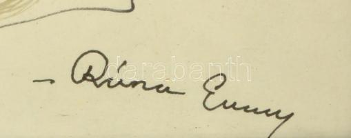 Róna jelzéssel: Ülő férfi. Akvarell-tus, papír, üvegezett keretben, 46×38 cm