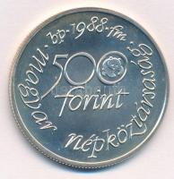 1988. 500Ft Ag "Világ vadvédelmi alap" T:BU kis patina Adamo EM100