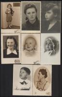 cca 1939-1942 8 db portréfotó, 13,5×8,5 cm