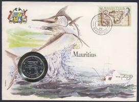 Mauritius 1978. 1R érmés bélyeges borítékon T:2
