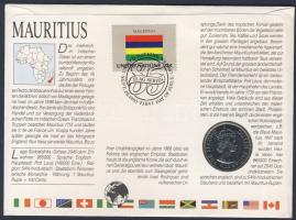 Mauritius 1978. 1R érmés bélyeges borítékon T:2