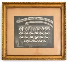 1952 A Debreceni Református Theológiai Akadémia 1951-1952 tanévben végzett hallgatói, tablófotó, üve...