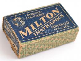 Milton iratkapocs gömbölyű fejjel, régi doboz tartalommal