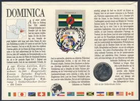 Kelet-Karibi Államok 1987. 25c érmés, bélyeges borítékon "Dominica" T:2