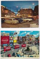 44 db MODERN közlekedési motívumlap és városképes lap / 44 modern town-view postcards with means of ...