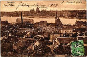 1908 Budapest I. Víziváros felől, Országház. TCV card