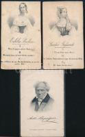cca 1900 3 db régi nyomat (Arthur Schopenhauer, Giulia Gassendi, Eulalia Boehmer)