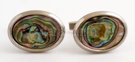 Irizáló gyöngyház mandzsettagomb pár