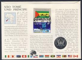 St.Tomé & Principe 1990. 10D érmés, bélyeges borítékon T:1