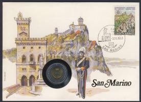 San Marino 1983. 500L érmés, bélyeges borítékon T:1/2