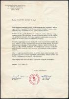 1947-1977 Magyar Szocialista Munkáspárt és a Magyar Kommunista Párt levele, pártnap előadói jelentés...