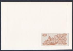 Ukrajna 1991. 1K dekoratív bankjegyes, bélyeges borítékon T:I