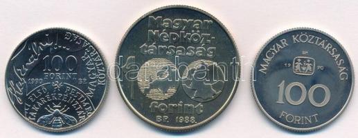 1986. 100Ft alpakka "Fáy András" + 1988. 100Ft alpakka "Labdarúgó Európa-bajnokság&qu...