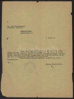 1946 Bp., Nyugatról visszatért magánalkalmazottak III. sz. igazoló bizottsága által kiadott határoza...