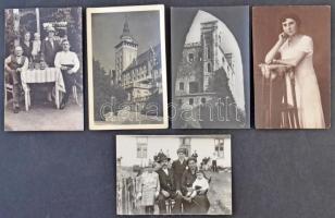 Kb. 98 db RÉGI fotó és fotó képeslap: katonai, tenisz, hölgyek, gyerekek, párok, műtermi fotók, élet...