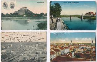 41 db RÉGI kárpátaljai és vajdasági városképes lap: Munkács, Rahó, Kőrösmező, Beregszász, Újverbász,...