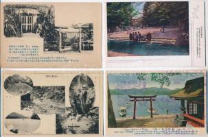24 db RÉGI japán városképes lap / 24 pre-1945 Japanese town-view postcards