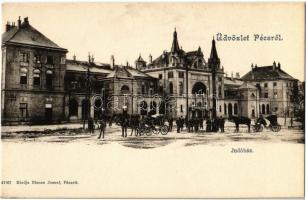 Pécs, Indóház, vasútállomás. Blancz József kiadása